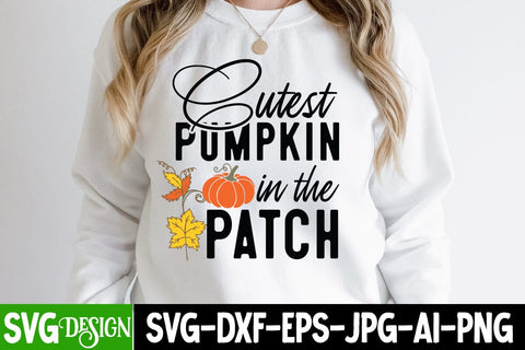 Cutest Pumpkin in The Patch SVG Design, Cutest Pumpkin in The Patch Quotes ,all Farmhouse SVG Cut File , Fall Farmhouse SVG Quotes , Fall SVG Cut File, Autumn SVG Cut File SVG BlackCatsMedia 
