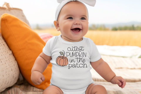 Cutest Pumpkin in the Patch SVG, Fall PNG, Autumn Pumpkin SVG Designing Digitals 