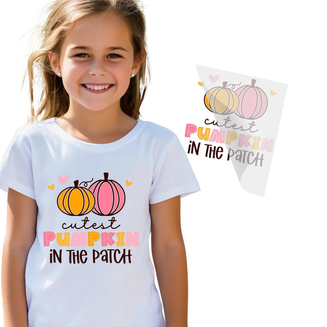 Cutest Pumpkin Iron On Transfer Physical So Fontsy T-Shirt Iron-On Transfer Shop 4x4