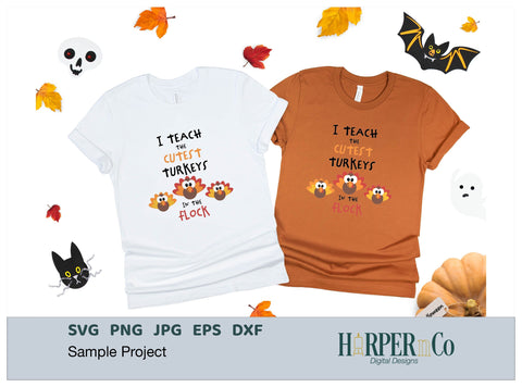 Cutest Turkeys SVG PNG Cut EPS File SVG HarperNCo 