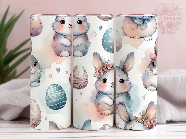 Cutie Easter Bunny Seamless 20oz Tumbler Wrap PNG, Straight & Tapered Tumbler Wrap, Easter Bunny Tumbler Png, Instant Digital Download Sublimation Li Zamperini 