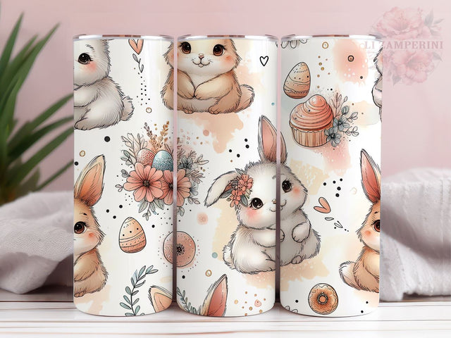 Cutie Easter Bunny Seamless 20oz Tumbler Wrap PNG, Straight & Tapered Tumbler Wrap, Easter Bunny Tumbler Png, Instant Digital Download Sublimation Li Zamperini 