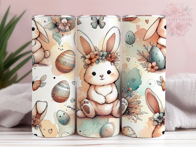 Cutie Easter Bunny Seamless 20oz Tumbler Wrap PNG, Straight & Tapered Tumbler Wrap, Easter Bunny Tumbler Png, Instant Digital Download Sublimation Li Zamperini 