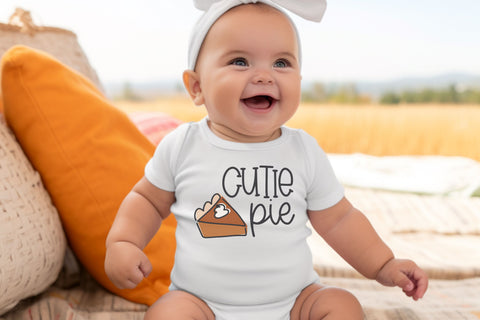 Cutie Pie SVG for Cricut, Cute Thanksgiving PNG for Stickers, Sublimation, TShirts, Baby Clothes, Cute Fall SVG SVG Designing Digitals 