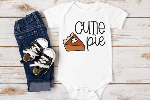 Cutie Pie SVG for Cricut, Cute Thanksgiving PNG for Stickers, Sublimation, TShirts, Baby Clothes, Cute Fall SVG SVG Designing Digitals 