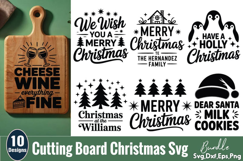 Cutting-Board-Christmas SVG Bundle SVG Angelina750 