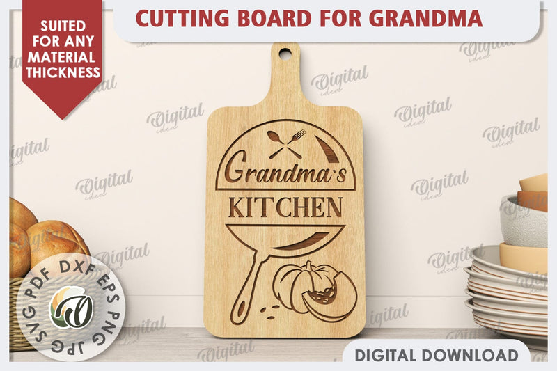 Cutting Board for Grandma Laser Cut. Grandma Gift SVG SVG Evgenyia Guschina 