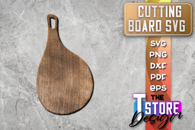 Cutting Board Laser Cut | Kitchen SVG | Home Design | CNC File SVG The T Store Design 