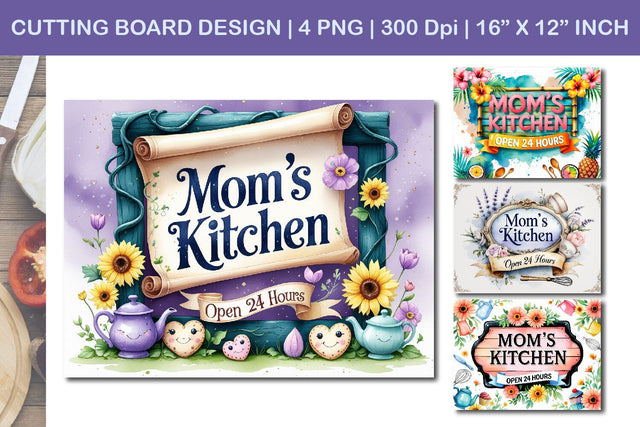 Cutting Board , Mom Kitchen, Funny Sublimation Sublimation Paper Switch 