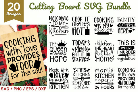 Cutting Board Svg Bundle SVG Regulrcrative 