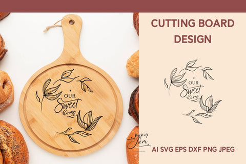Cutting board SVG design Farmhouse sign SVG Kitchen svg dxf SVG Paperjamlab 