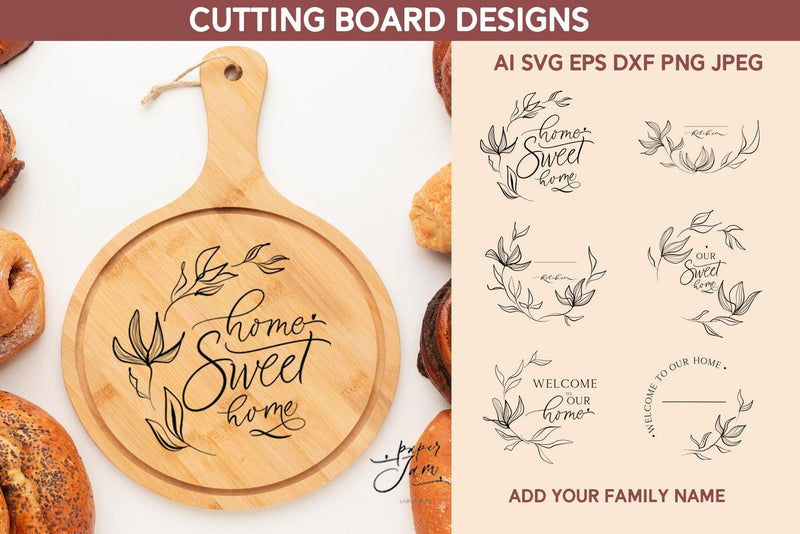 Cutting board SVG design Farmhouse sign SVG Kitchen svg dxf SVG Paperjamlab 