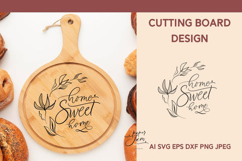 Cutting board SVG design Farmhouse sign SVG Kitchen svg dxf SVG Paperjamlab 
