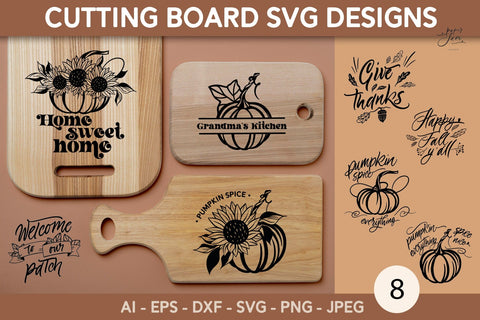 Cutting board SVG Fall Kitchen cutting board SVG bundle SVG Paperjamlab 