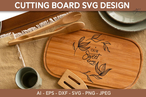 Cutting board SVG Floral Kitchen svg SVG Paperjamlab 