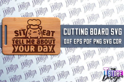 Cutting Board SVG | Kitchen Quotes SVG | Home Design | SVG File v.1 SVG The T Store Design 