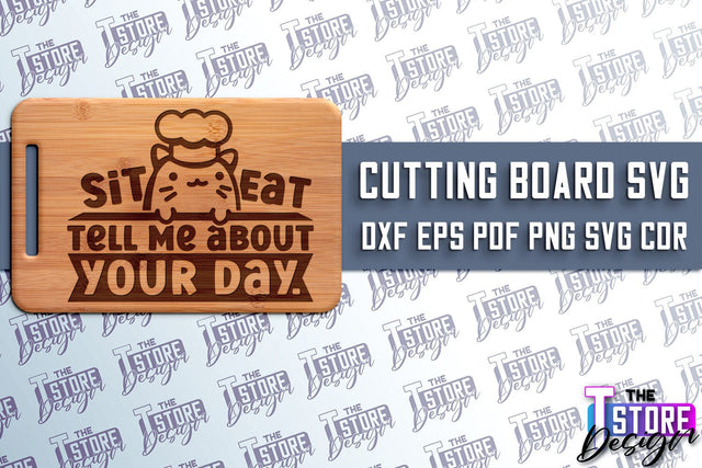 Cutting Board SVG | Kitchen Quotes SVG | Home Design | SVG File v.1 SVG The T Store Design 