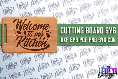Cutting Board SVG | Kitchen Quotes SVG | Home Design | SVG File v.2 SVG The T Store Design 