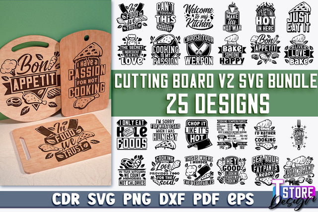 Cutting Board SVG | Kitchen Quotes SVG | Home Design | SVG File v.2 SVG The T Store Design 