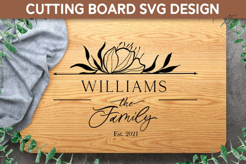 Cutting board SVG PNG Floral Kitchen svg bundle SVG Paperjamlab 