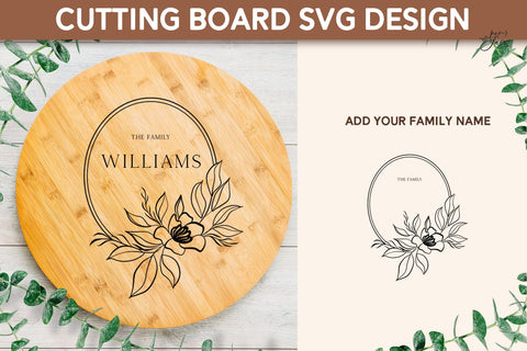 Cutting board SVG PNG Floral Kitchen svg bundle SVG Paperjamlab 