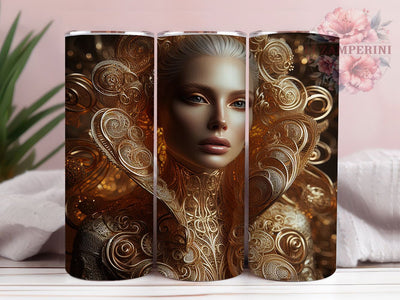 Cyber Princess Robot Tumbler, Sci-Fi Cyber Wrap, 20oz Tumbler Sublimation, Futuristic Robot Girl Design, Techno Royalty Sublimation, Cyberpunk Princess Tumbler, Digital Diva Wrap Sublimation Li Zamperini 