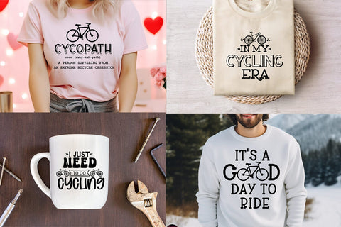 Cycling Quotes SVG Bundle I Cycling Shirt SVG Bundle SVG Happy Printables Club 