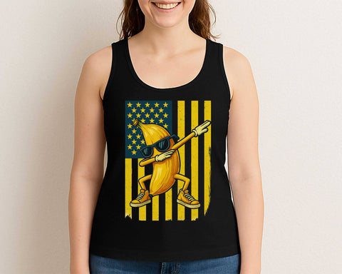 Dabbing Banana American Flag SVG Funny 4th of July Fruit Clipart SVG BillahCrafts 