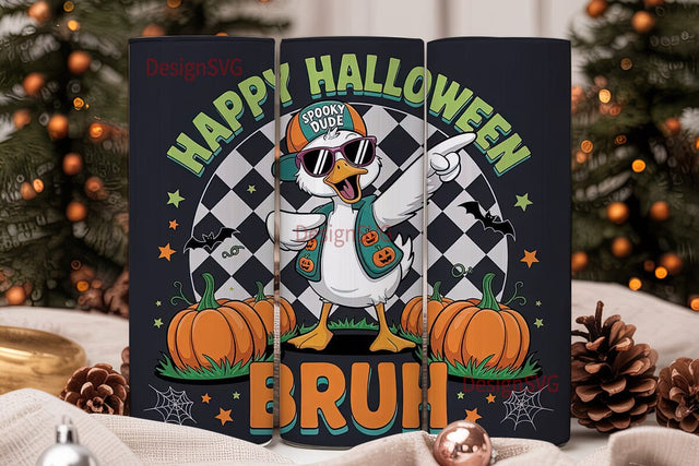 Dabbing Halloween Duck 20oz Tumbler Sublimation DesignSVG 