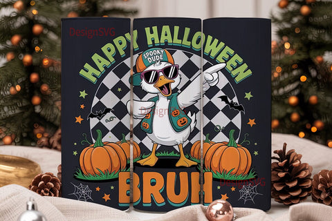 Dabbing Halloween Duck 20oz Tumbler Sublimation DesignSVG 