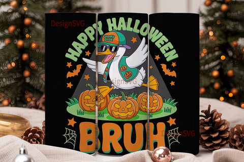 Dabbing Halloween Duck 20oz Tumbler Sublimation DesignSVG 