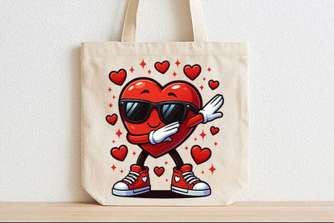 Dabbing Heart Cool Valentine PNG SVG BillahCrafts 