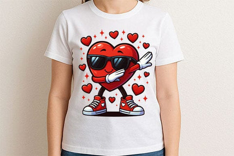 Dabbing Heart Cool Valentine PNG SVG BillahCrafts 