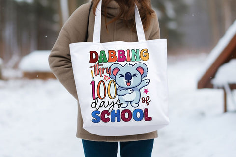 Dabbing thru 100 days of school PNG Design Sublimation Designangry 