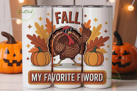 Dabbing Turkey Fall Tumbler Wrap Sublimation PixelChick 