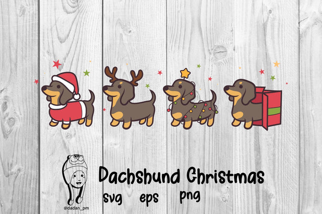 Dachshund dog Christmas SVG dadan_pm 