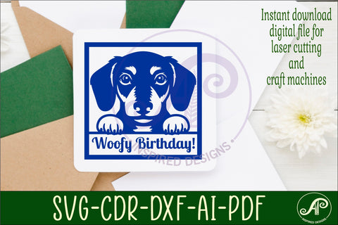 Dachshund Dog name wall art sign or card SVG APInspireddesigns 