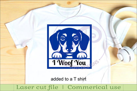 Dachshund Dog name wall art sign or card SVG APInspireddesigns 