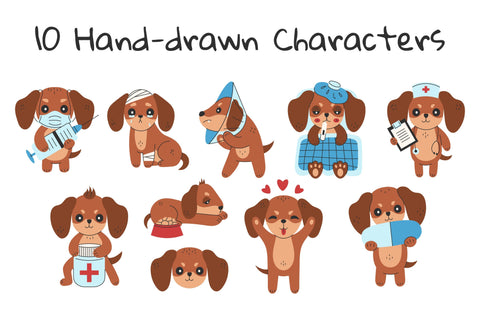 Dachshund Dog Veterinary PNG Clipart Sublimation Rin Green 