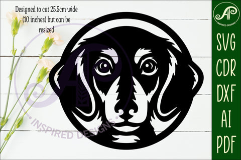 Dachshund Dog Wall Art SVG Laser Cut Sausage Dog SVG APInspireddesigns 