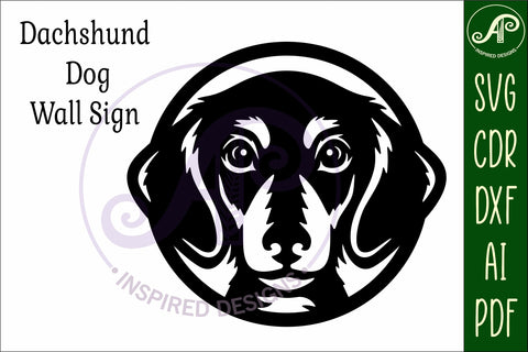 Dachshund Dog Wall Art SVG Laser Cut Sausage Dog SVG APInspireddesigns 