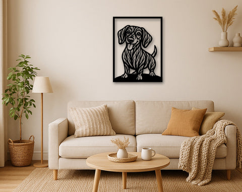 Dachshund Laser SVG, Cute Dog Laser Cut, Pet Lover Design, Digital Download, Dog Art, Laser Engraving File SVG HappyDesignStudio 