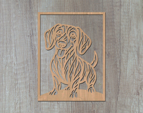 Dachshund Laser SVG, Cute Dog Laser Cut, Pet Lover Design, Digital Download, Dog Art, Laser Engraving File SVG HappyDesignStudio 
