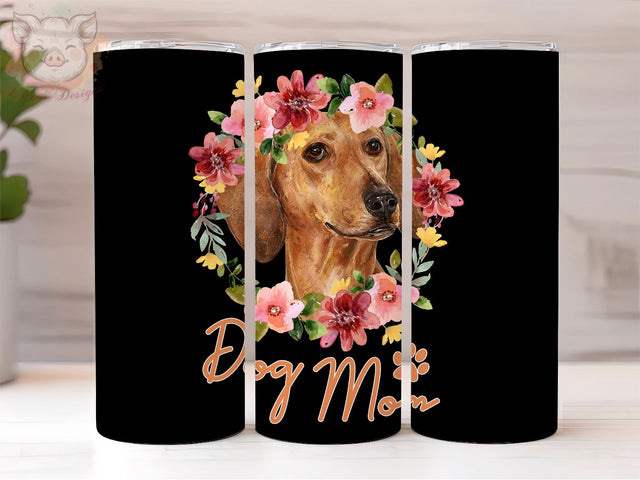 Dachshund Mom Wrap 20 oz Tumbler, Dachshund PNG Downloads, Sublimation Design, Digital, Digital Download PNG Sublimation Lara' s Designs 