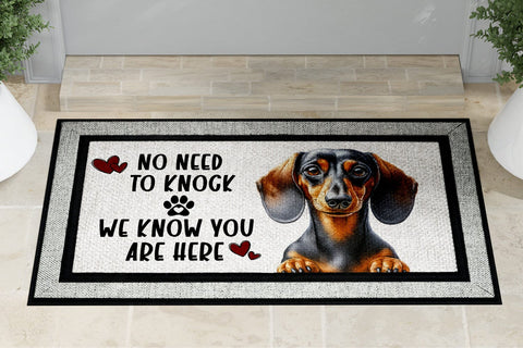 Dachshund No Need To Knock Doormat Sublimation PNG Sublimation BijouBay 