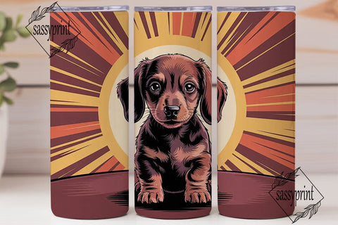 Dachshund Puppy 20oz Tumbler Wrap Sublimation sassyprint 