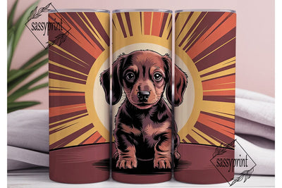 Dachshund Puppy 20oz Tumbler Wrap Sublimation sassyprint 