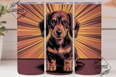 Dachshund Puppy 20oz Tumbler Wrap Sublimation sassyprint 