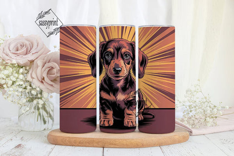 Dachshund Puppy 20oz Tumbler Wrap Sublimation sassyprint 
