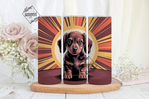 Dachshund Puppy 20oz Tumbler Wrap Sublimation sassyprint 